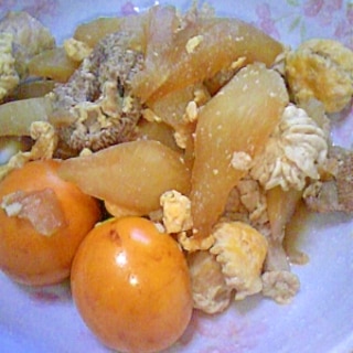 ✿鶏の玉ヒモと大根の煮物✿